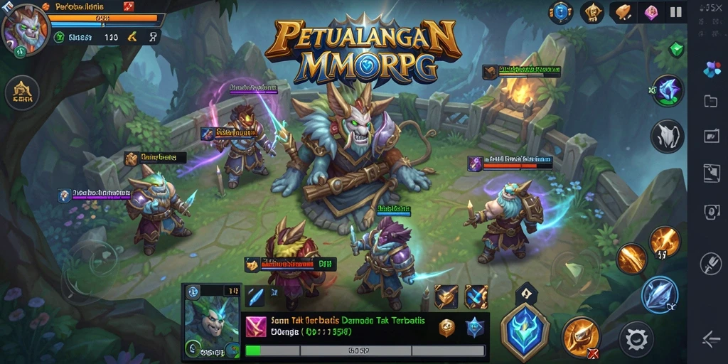 Gameplay yang memukau dan penuh aksi dalam dunia MMORPG.