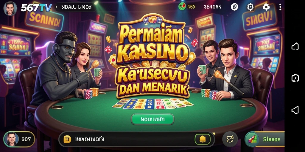 Tampilan gameplay seru di 567TV dengan berbagai pilihan permainan kasino.