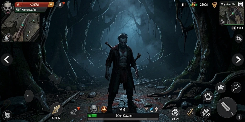 Screenshot menunjukkan momen menegangkan dalam gameplay A200M, dengan suasana yang mencekam.