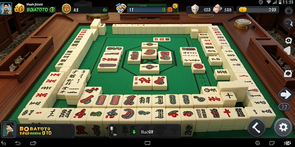 Tampilan gameplay seru BOBATOTO dengan ubin Mahjong.