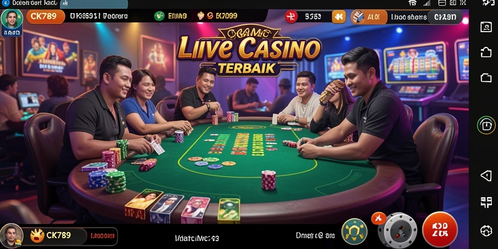 Tampilan menarik dari gameplay Live Casino CK789 dengan dealer profesional.