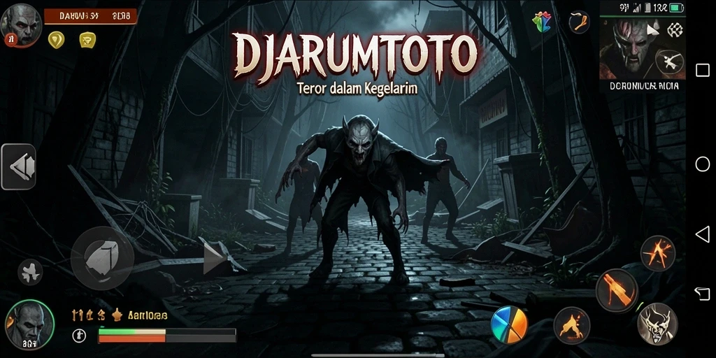 Gameplay seram dalam DJARUMTOTO yang penuh ketegangan.