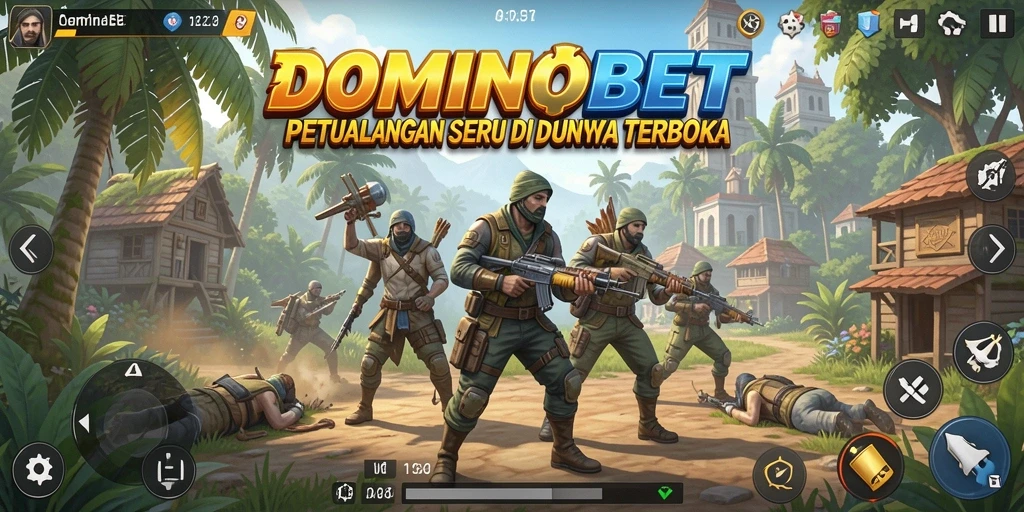 Screenshot menampilkan aksi seru dalam gameplay DOMINOBET di dunia terbuka.