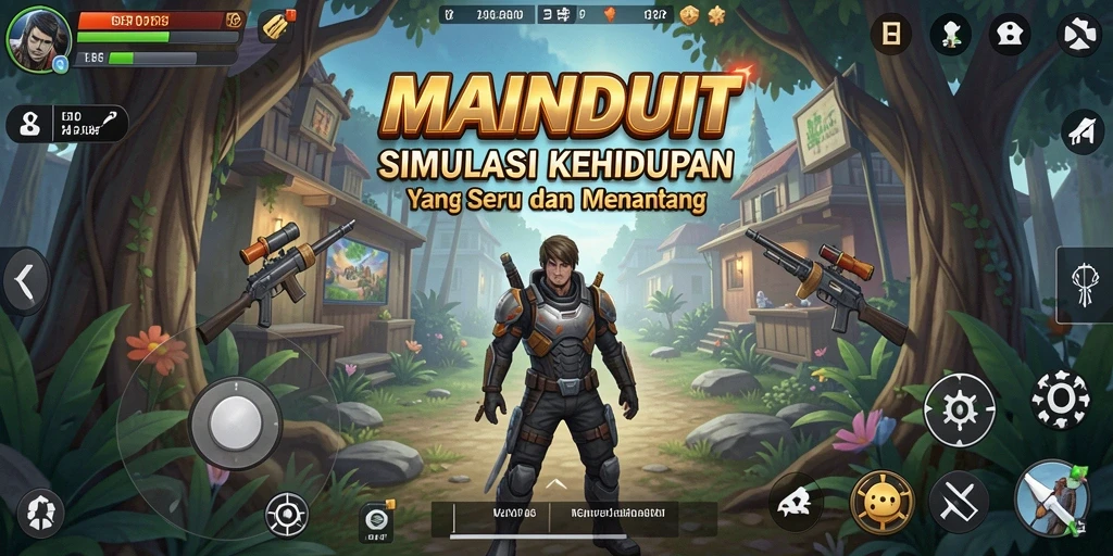 Tampilan gameplay MAINDUIT yang menarik dengan aktivitas interaktif.