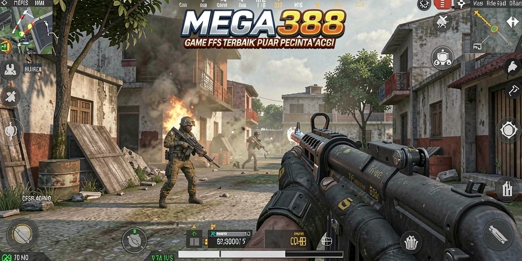 Screenshot gameplay MEGA388 menampilkan aksi tembak-menembak yang seru.