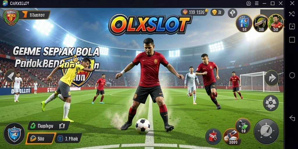 Tangkapan layar OLXSLOT menampilkan pemain beraksi dalam pertandingan sepak bola.