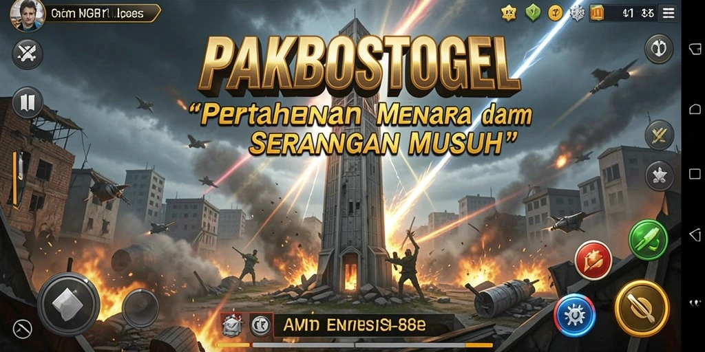 Gameplay strategis PAKBOSTOGEL dengan menara yang menarik.