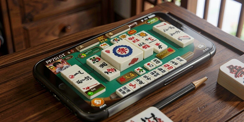 Tampilan gameplay menyenangkan dari PP7SLOT yang menampilkan pengalaman Mahjong.