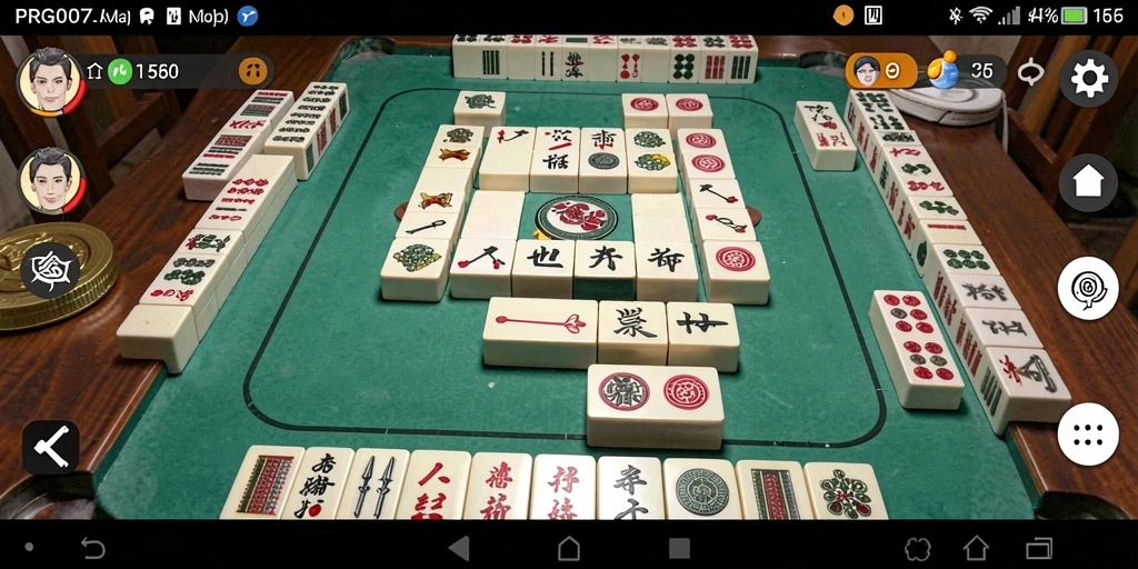 Tangkapan layar gameplay PRG007 menampilkan papan <strong>Mahjong</strong> yang penuh warna.