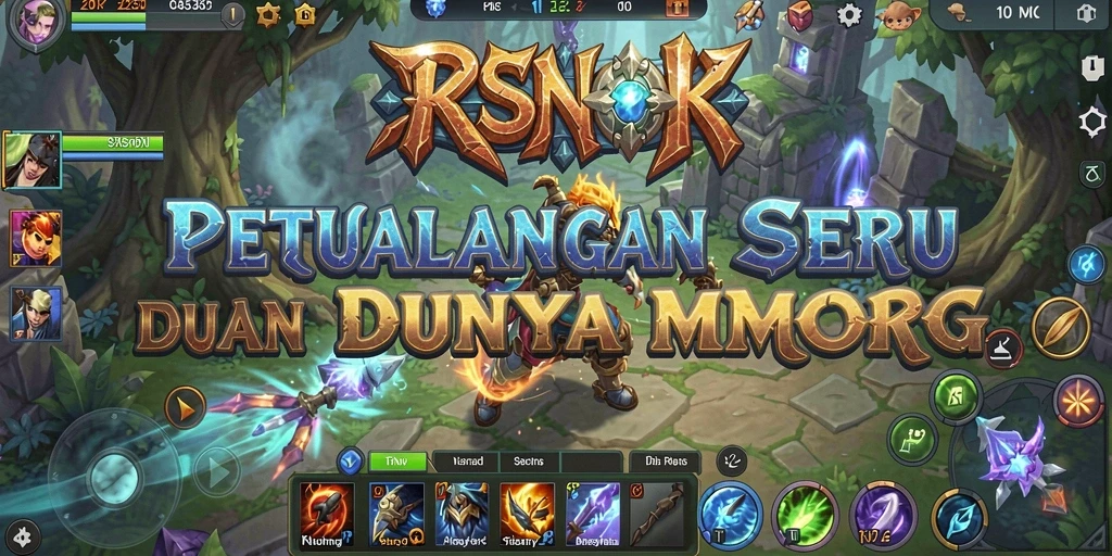 Tangkapan layar utama gameplay RSNOK di dunia MMORPG yang menakjubkan.