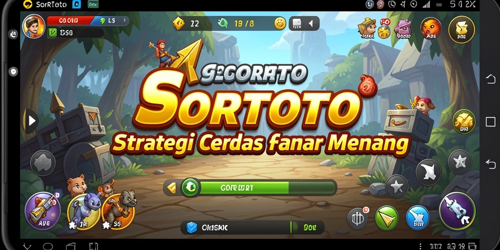 Tampilan gameplay SORTOTO yang menegangkan dan strategis.