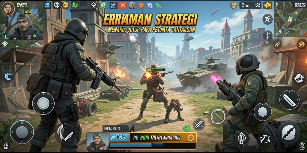 Tampilan gameplay V89 yang intens dan strategis.