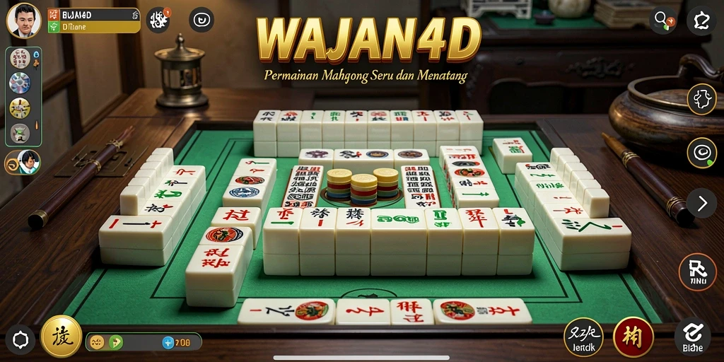 Tampilan gameplay seru dalam WAJAN4D - permainan Mahjong yang menarik.