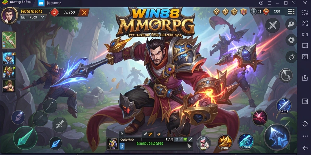 Screenshot utama WIN88 menampilkan aksi seru dalam dunia MMORPG.